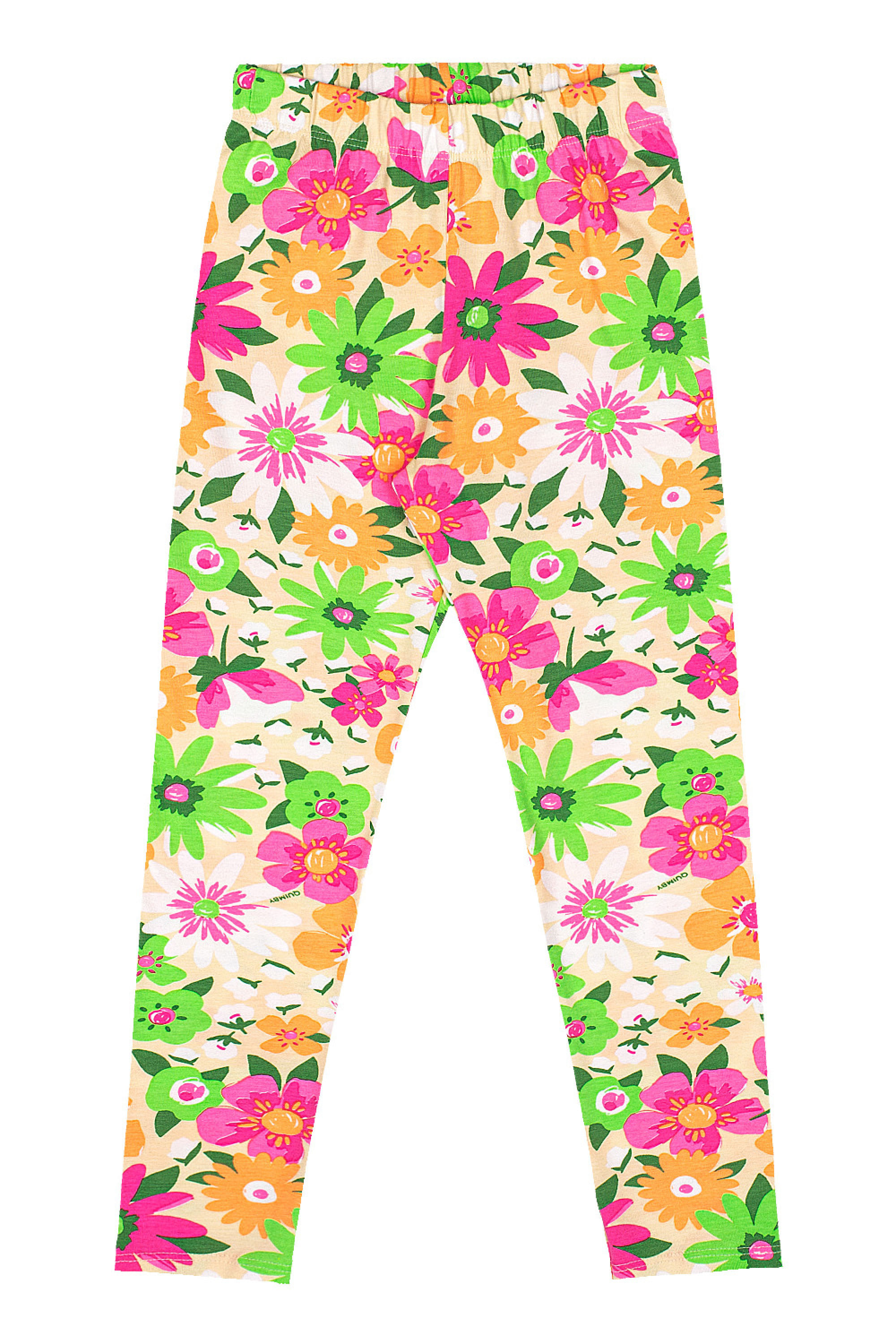 Conjunto Infantil Blusa com Strass e Calça Legging Floral (Branco) Quimby - Imagem 4